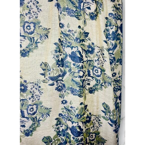 Reversible Jacquard Pashmina in Blue, Green, Yellow 66” x 27” - Picture 5 of 6